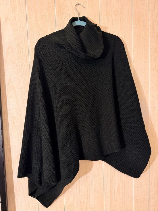 Anna & Ava Jackets & Blazers - Anna & Ava Black Turtleneck Poncho Cape